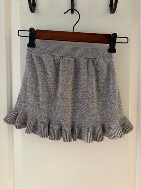Carter's Light Gray Knit Ruffle Hem Mini Skirt